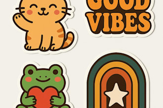 make personalized cute sticker designs for you