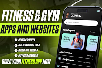 develop fitness app, gym app, health and fitness app, fitness and gym website
