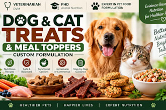 formulate custom dog and cat treats and meal toppers