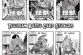 create top trump style telegram gamified stickers