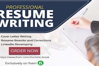write, edit your CV, resume, cover letter, and linkedin profile