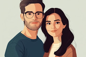 create custom royal couple portraits from photo