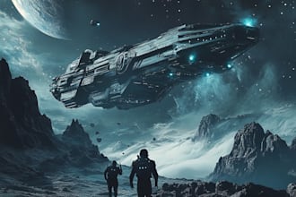 do design spaceship sci fi illustration and sci fi art