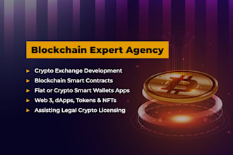 develop crypto exchange, crypto wallet or apps, blockchain expert agency
