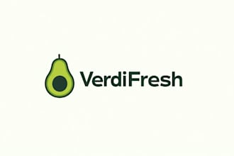make an amazing clean avocado outline minimalist logo in 12 hours