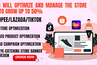 professionally optimize and manage your shopee and lazada stores