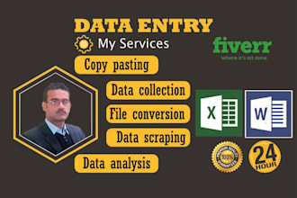 do excel word powerpoint PDF data entry typing presentation