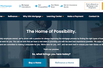 make professional mortgage agency or loan officer website