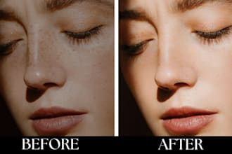 do professional headshot retouching and portrait retouching