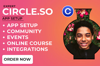 setup circle so branded app community online course events integration workflows