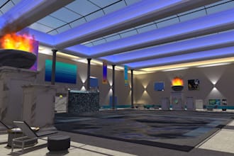 do custom vrchat world, vrc world, vr world, virtual reality world, 3d vrc world