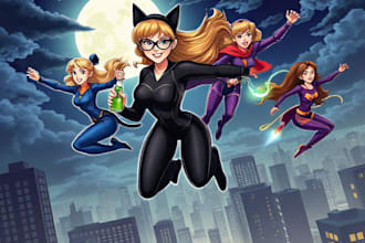 draw you as dc marvel superhero style professionally