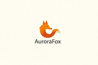 design outstanding abstract fox minimalist logo with unlimited revisions