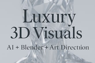 design luxury product visuals using ai, 3d and art direction