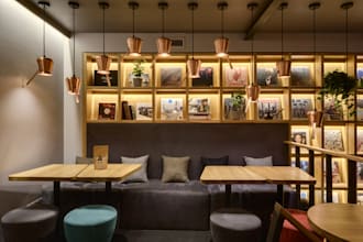 do 3d cafe interior design, lounge bar interior,  nightclub, and shop interior