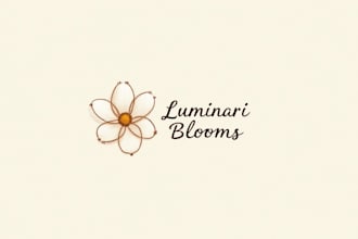 design eye catchy boho flower minimalist logo with satisfaction guaranteed