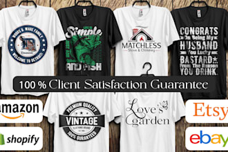 create a custom trendy typography t shirt design
