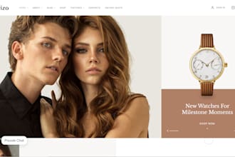 create jewelry watches website design
