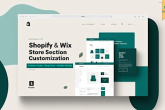 professionally customize shopify and wix store section