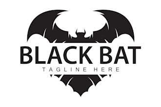 design a modern bat logo with original concept