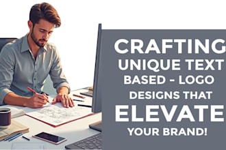 do text based modern logo for you