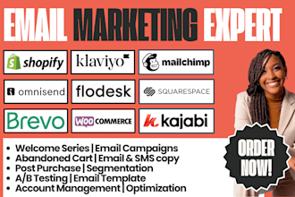 klaviyo mailchimp omnisend flodesk shopify email marketing campaign template