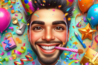 create you a amazing stylized caricature for you