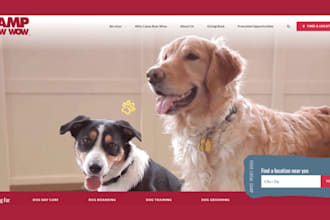 do wordpress website for dogs, cats, pet training, pet care, pet supplier