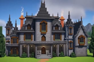 be your minecraft builder for house, village, spawn, base etc
