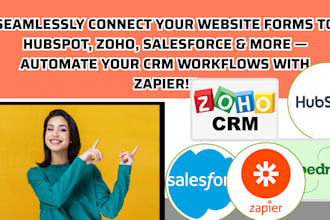 connect your form with zapier plus hubspot, zoho, salesforce, pipedrive crm
