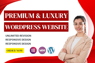 create a premium and luxury business wordpress website