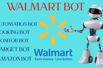 create a walmart bot for searching, scraping and shopping automation