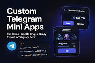 create custom telegram mini apps for games, tools or utilities