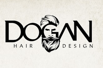 create beauty hair wigs hair extensions and salon logo