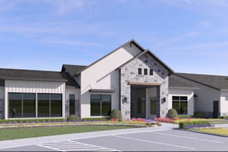 3d industrial warehouse, logistic and production center design