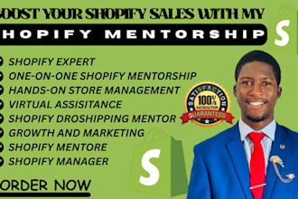 be your shopify mentor and store manager to boost sales and growth
