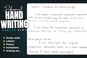 gracefully handwrite any document