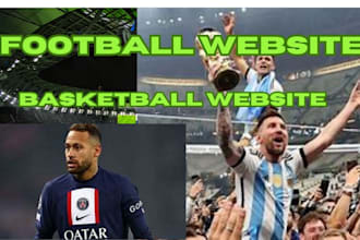 design a football website or soccer academy training website