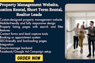 property management website vacation rental short term rental realtor leads