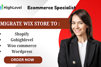 migrate wix store to gohighlevel, shopify, go high level ecommerce store