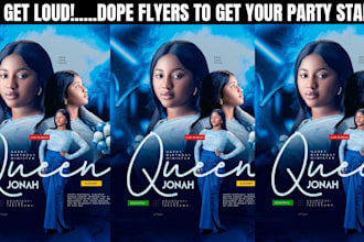 design bday prom flyer,event flyer,club,party,dj,motion flyer,hiphop,music flyer