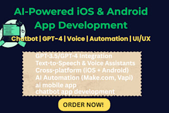 develop ai mobile app, ai saas, android app,ai ios app, mobile app with flutter