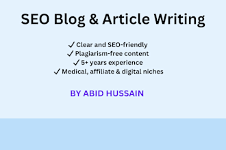 write SEO content for medical billing, healthcare, and clinic websites