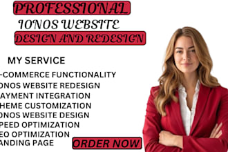 do ionos website design redesign ecommerce website landing page wix wordpress