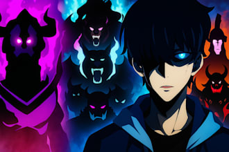 make a anime or cartoon youtube thumbnail for you