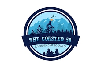 design colorful outdoor cycle racing logo