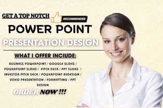 design powerpoint presentation and investor deck, google slide, film pitch deck
