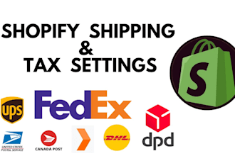 configure shopify shipping setting profiles taxes for domestic and international