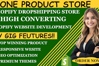 build shopify dropshipping one product store , landing page pagefly gempages