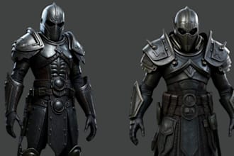 do skyrim model, fallout 4, resident evil, 3d armor and mod asset